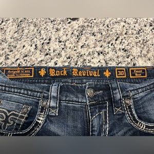 Great like new Mens Rock Revival Ewald boot cut 30/30 jeans